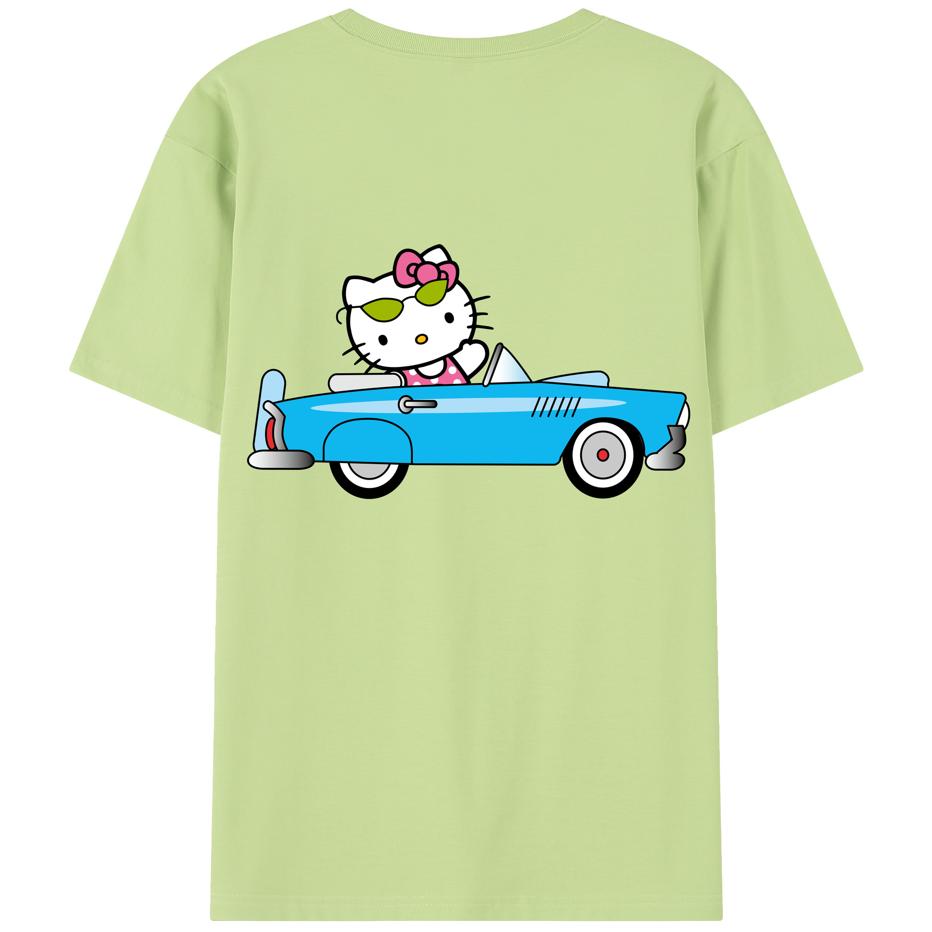 （画像用） Hello Kitty ハローキティ 綿100％半袖Tシャツ（背面プリント）
